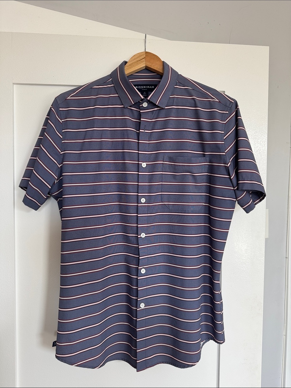 Mizzen + Main - Leeward Short Sleeve Shirt - Size Medium Trim